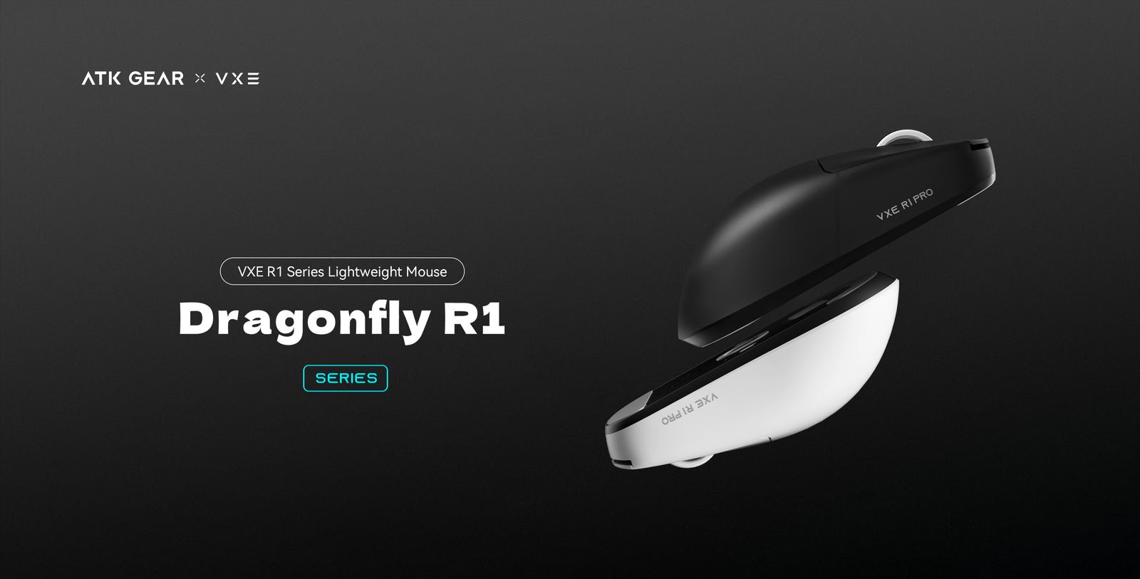 ATK GEAR와 VXE가 함께 만든 Dragonfly R1 시리즈 무선 게이밍 마우스 화이트·블랙